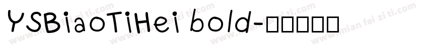 YSBiaoTiHei bold字体转换